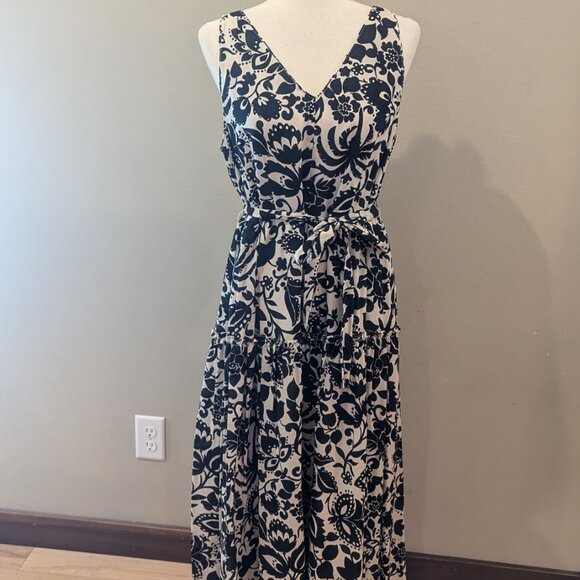 Ann Taylor Tropical Belted Maxi Dress - Picture 9 of 11